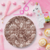 Dino Dig brown Papieren Bordje (Feest)