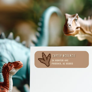 Dino Dig Dinosaur Uitnodiging voor verjaardag Etiket