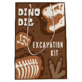 Dino Dig Dinosaurus Uitgraving Kit Feestgeschenk B Medium Cadeauzakje (Voorkant)