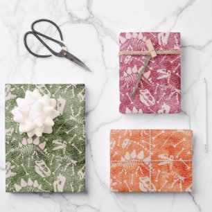 Dino Dig, meerkleurig Inpakpapier Vel