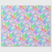 Dino Dig-regenboog Cadeaupapier (Vlak)