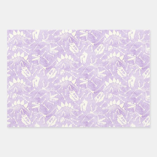 Dino Dig regenboogvapbladen Inpakpapier Vel (Voorkant)