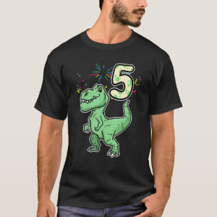 Dino Dinosaur Children S Birthday 5 jaar Saur T-shirt