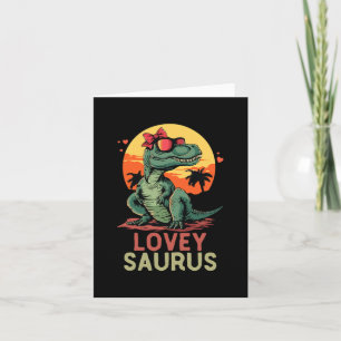 Dino Dinosaur Lovey-saurus T-rex Grappige Trex  Kaart