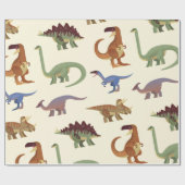Dino Dinosaurier Cadeaupapier (Vlak)