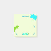 Dino Dinosaurius Aangepaste Naam of Tekst Post-it® Notes (Voorkant)