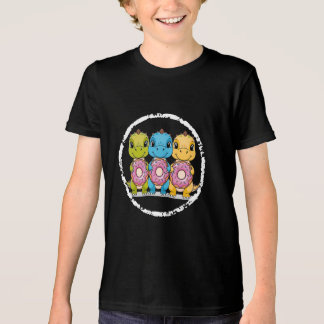Dino Donut Trio - Schattige dinosaurus T-shirt voo