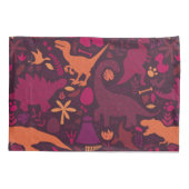 Dino Doodle Silhouettes Kinder Dinosau Kussensloop (Achterkant)