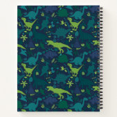Dino Doodle Silhouettes Kinder Dinosaur Notitieboek (Achterkant)