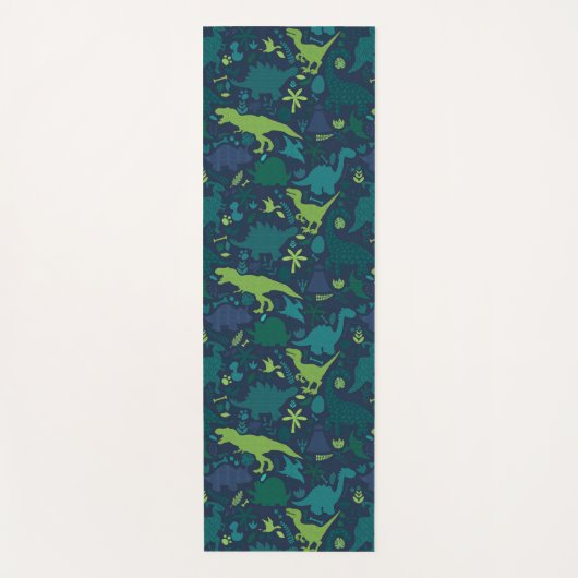 Dino Doodle Silhouettes Kinder Dinosaur Yogamat (Voorkant)
