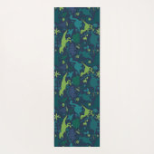 Dino Doodle Silhouettes Kinder Dinosaur Yogamat (Achterkant)