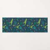 Dino Doodle Silhouettes Kinder Dinosaur Yogamat (Voorkant (horizontaal))