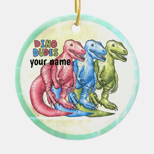 Dino Dudes Dinosauriërs ornament (Voorkant)