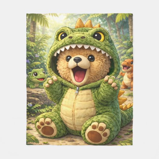 Dino Dylan Fleece Deken (Voorkant)