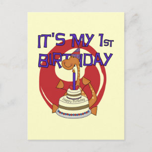 Dino Eerste Verjaardag Tshirts en geschenken Briefkaart
