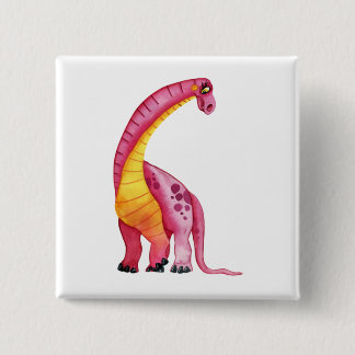 dino elenazlataart (16) vierkante button 5,1 cm