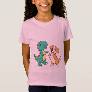 Dino et Chien Best Friends T-Shirt pour enfants