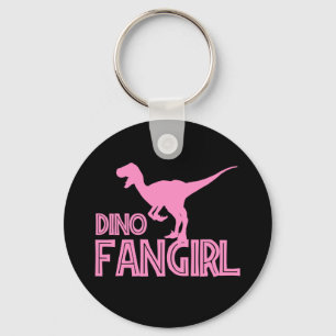 Dino-fan meisje - Dinosaurusliefhebber Sleutelhanger