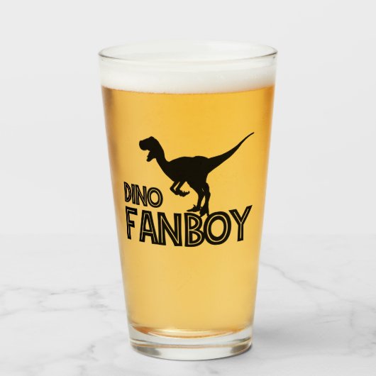 Dino Fanboy - Dinosaur Lover Glas (Voorkant gevuld)