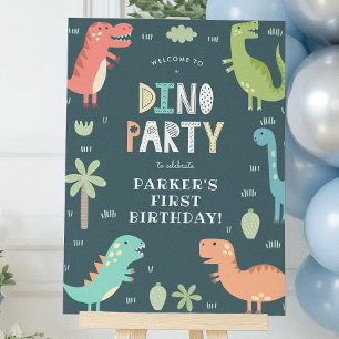 Dino Feest Dinosauriërs Verjaardagsfeest Welkomstb Poster
