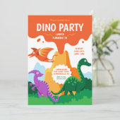 Dino Feestje Kaart (Staand voorkant)