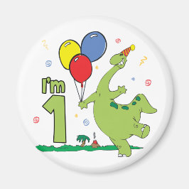 Dino First Birthday Magneet