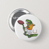 Dino Football Player Ronde Button 5,7 Cm (Voorkant /achterkant)