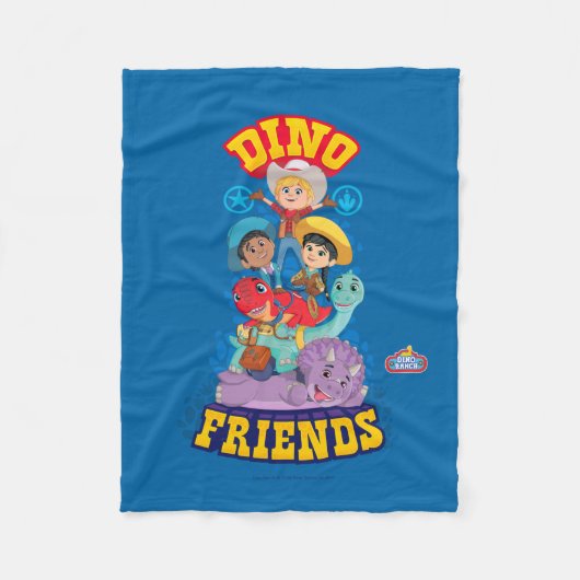 Dino Friends | Dino Ranch Fleece Deken (Voorkant)