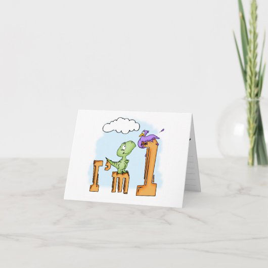 Dino Fun 1er Anniversaire Fill-in Invitation (Devant)