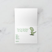 Dino Fun 1er Anniversaire Fill-in Invitation (Intérieur)