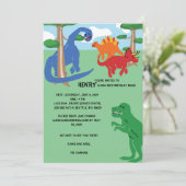 Dino-fun Anniversaire Bash Invitation (Debout devant)