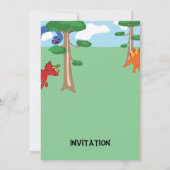 Dino-fun Anniversaire Bash Invitation (Dos)