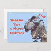 Dino geboortedag briefkaart (Voorkant / Achterkant)