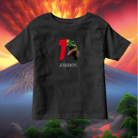 Dino Gelukkige 1e Verjaardag Kinder Shirts