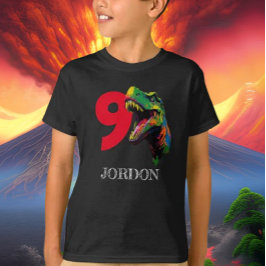 Dino Gelukkige 9e Verjaardag T-shirt