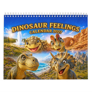 Dino Gevoelens 2027: Cute & Kleurrijke Kinder Dino Kalender