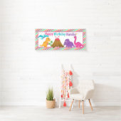 Dino Girl Birthday Banner (Insitu)