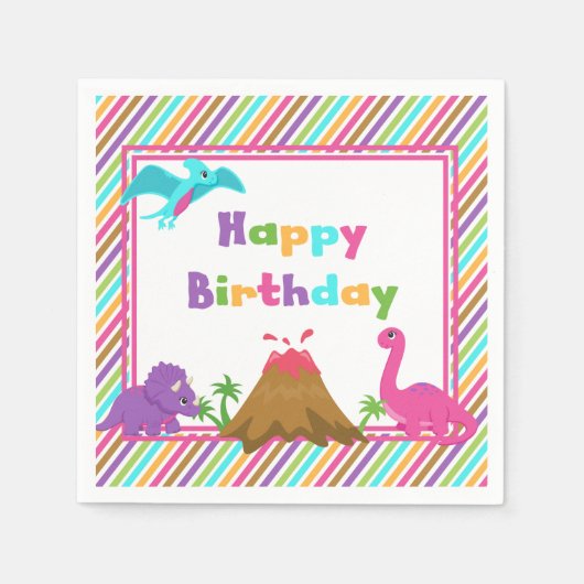 Dino Girl Servet (Voorkant)