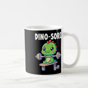 Dino Gym Workout Fitness Gewichten heffen Schattig Koffiemok