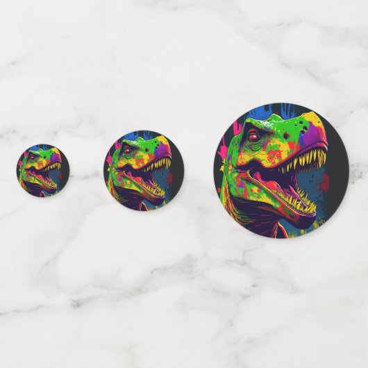 Dino Happy T Rex Confetti (Voorkanten)