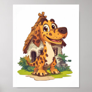 Dino Hond � Prehistorische Grappige Pup Poster