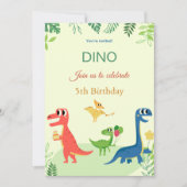 Dino invitation anniversaire (Devant)