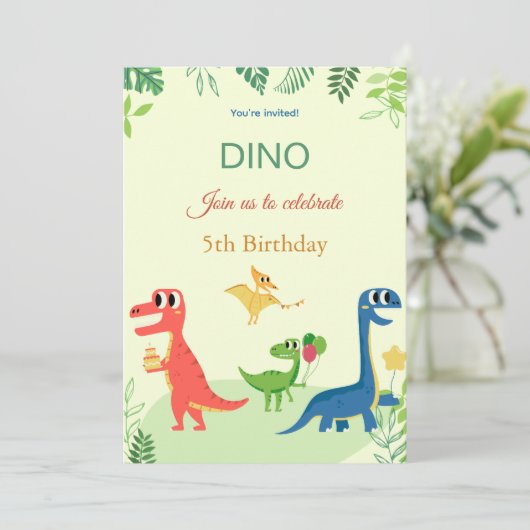 Dino invitation anniversaire (Debout devant)