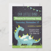 Dino Invitation d'anniversaire (garçon) (Devant)