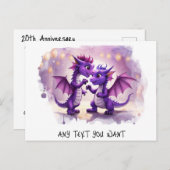 *~* Dino Invitation Danse AP48 PHOTO Dragon Carte  (Devant / Derrière)