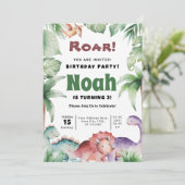 Dino Invitation fête d'anniversaire (Debout devant)