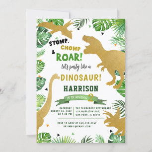 Dino Island Dinosaur Birthday Party Birthday Kaart