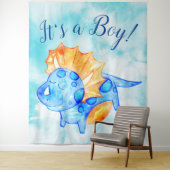 Dino Jongen Baby Shower Achtergrond Wandkleed (In situ)
