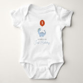 Dino jongens eerste 1e verjaardag romper (Voorkant)