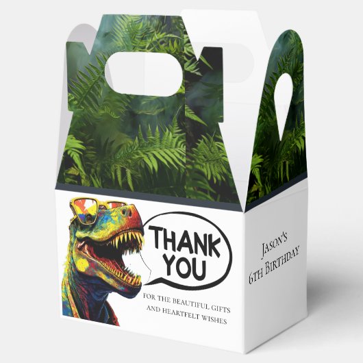 Dino Jurassic Oerwoud kinder Bedankdoosjes (Geopend)